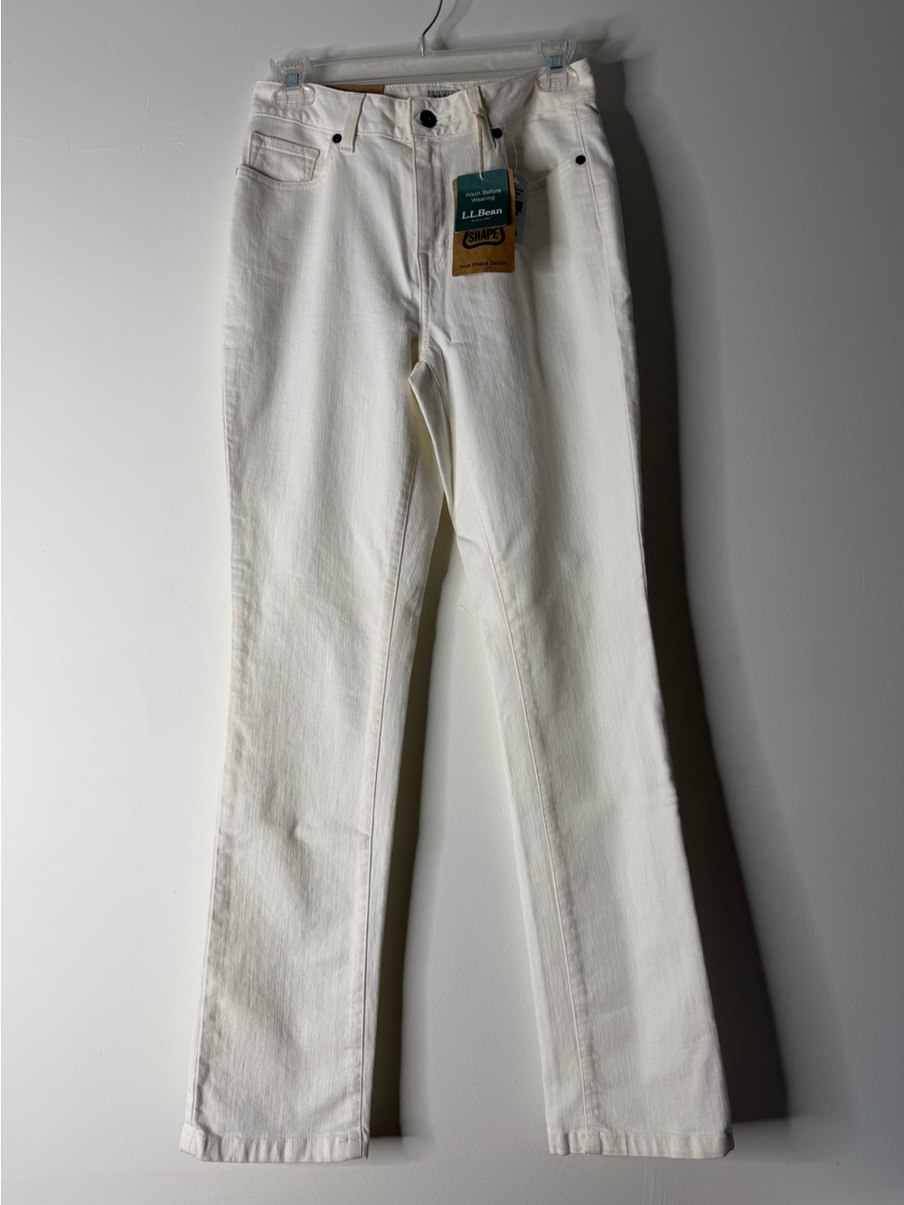 L.L. Bean Cream Straight-Leg Women’s Jeans